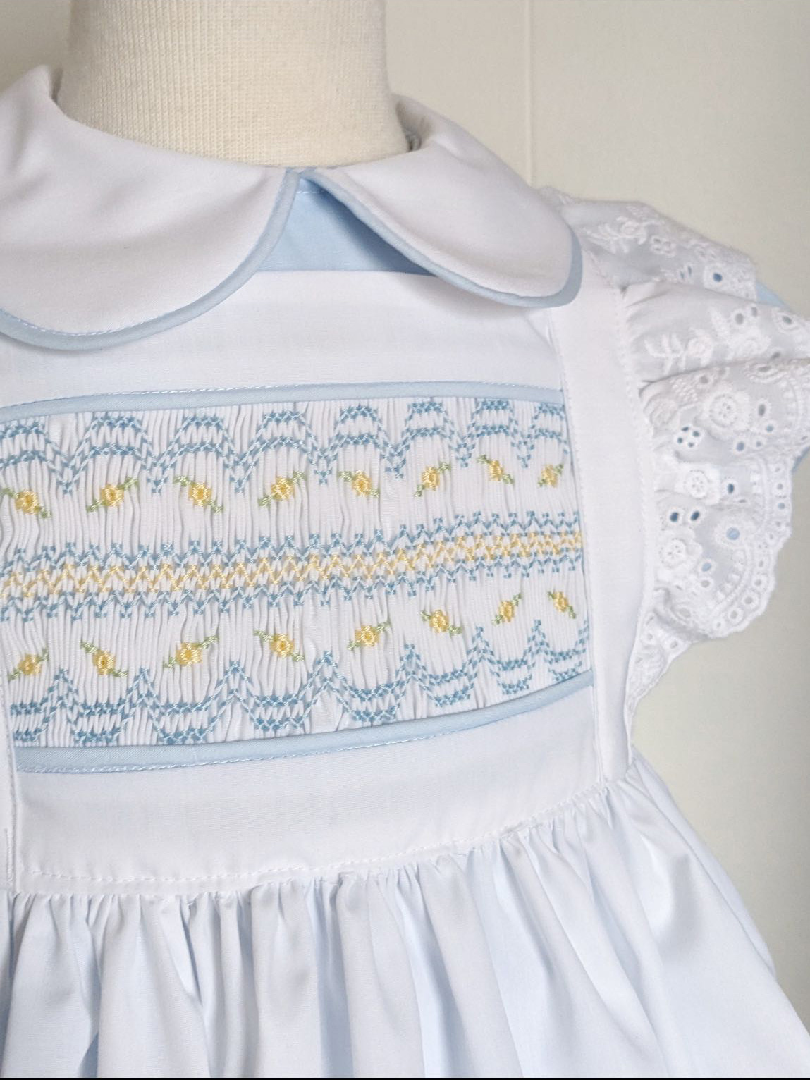 0-12Y babymeisje witte gesmokt - Baby Clothing Dresser recensie en prijs