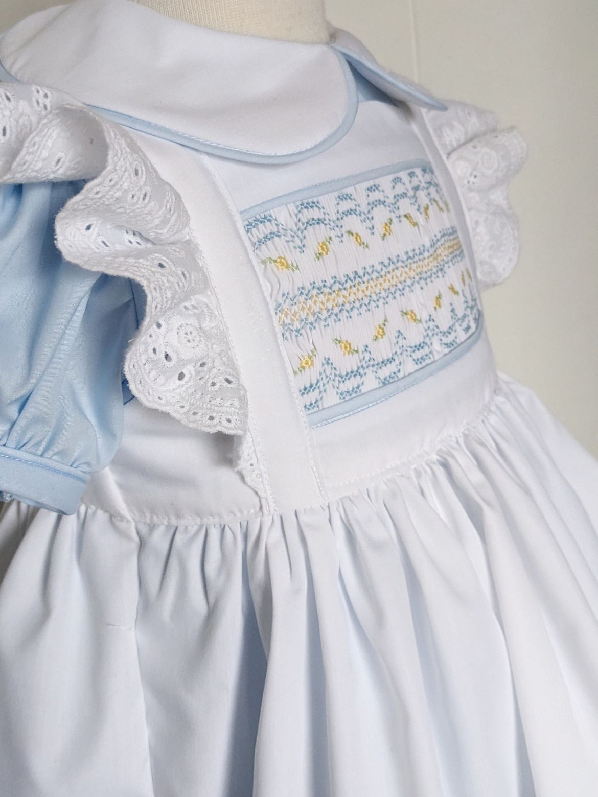 0-12Y babymeisje witte gesmokt - Baby Clothing Dresser recensie en prijs