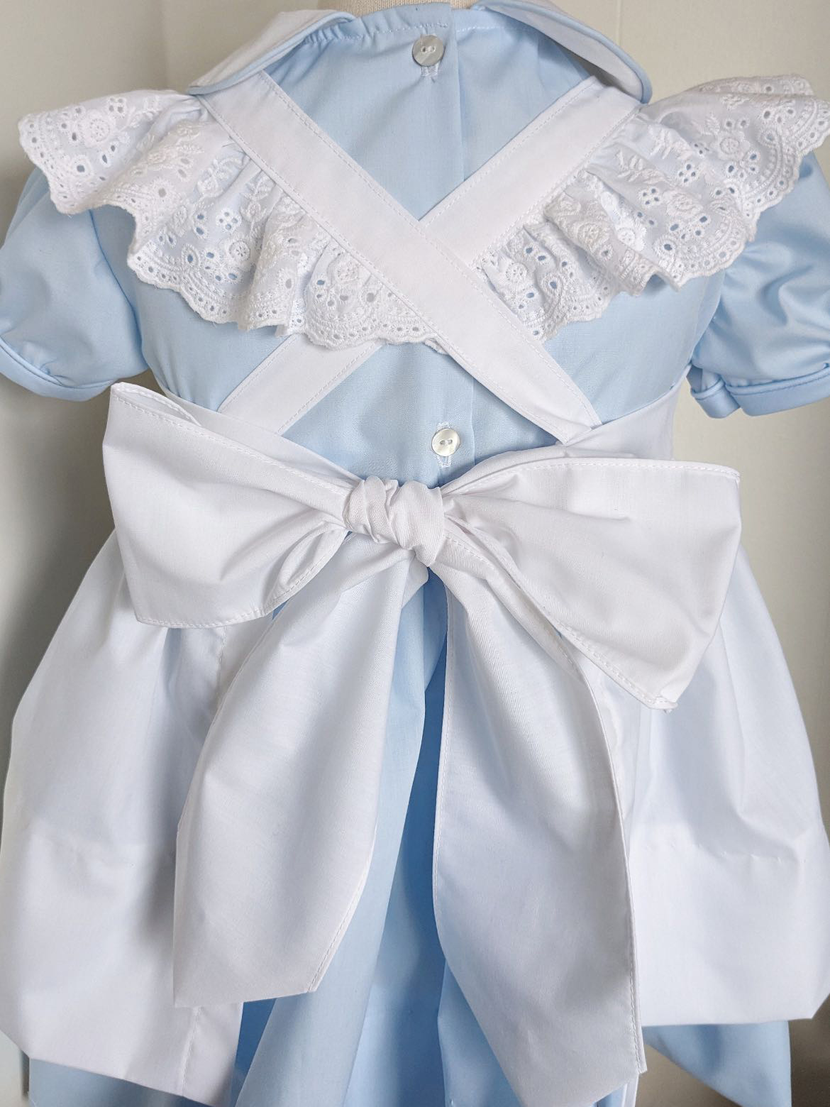0-12Y babymeisje witte gesmokt - Baby Clothing Dresser recensie en prijs